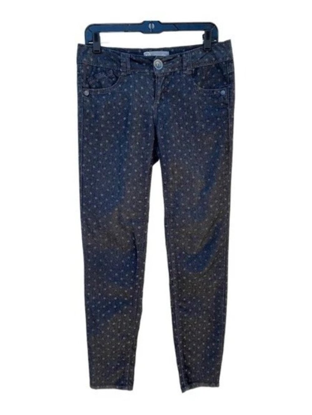 Wit & Wisdom Blue Gray Polka Dot Skinny Jeans Size 4 / 26